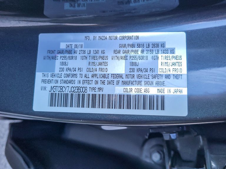 Used 2018 MAZDA CX-9 Touring w/ Touring Premium Package image 25