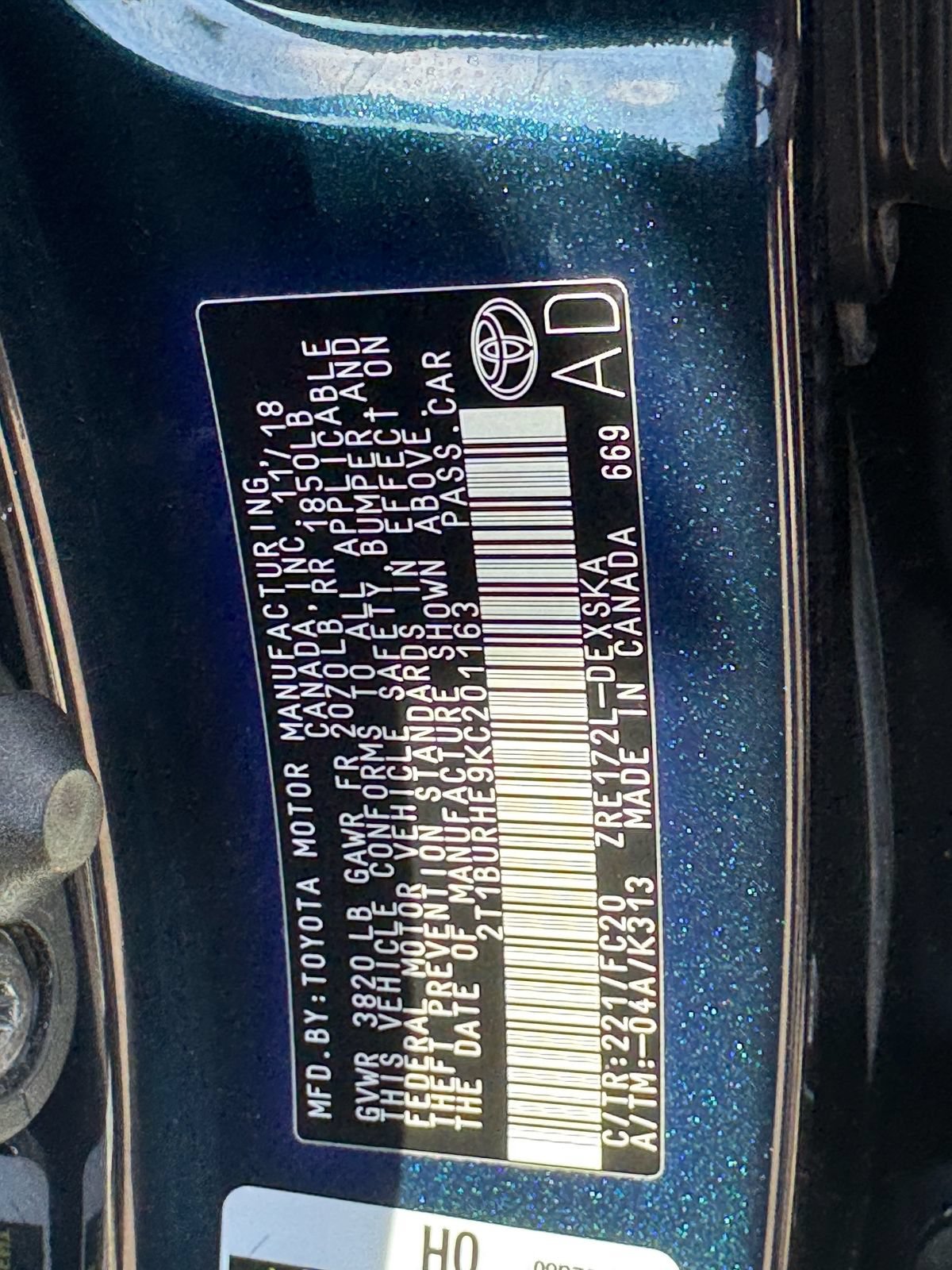 Used 2019 Toyota Corolla SE w/ Carpet Mat Package (TMS) FWD image 31