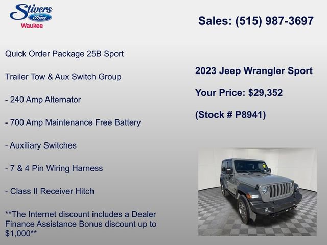 Used 2023 Jeep Wrangler Sport image 7