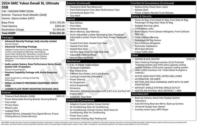 Used 2024 GMC Yukon XL Denali Ultimate image 35