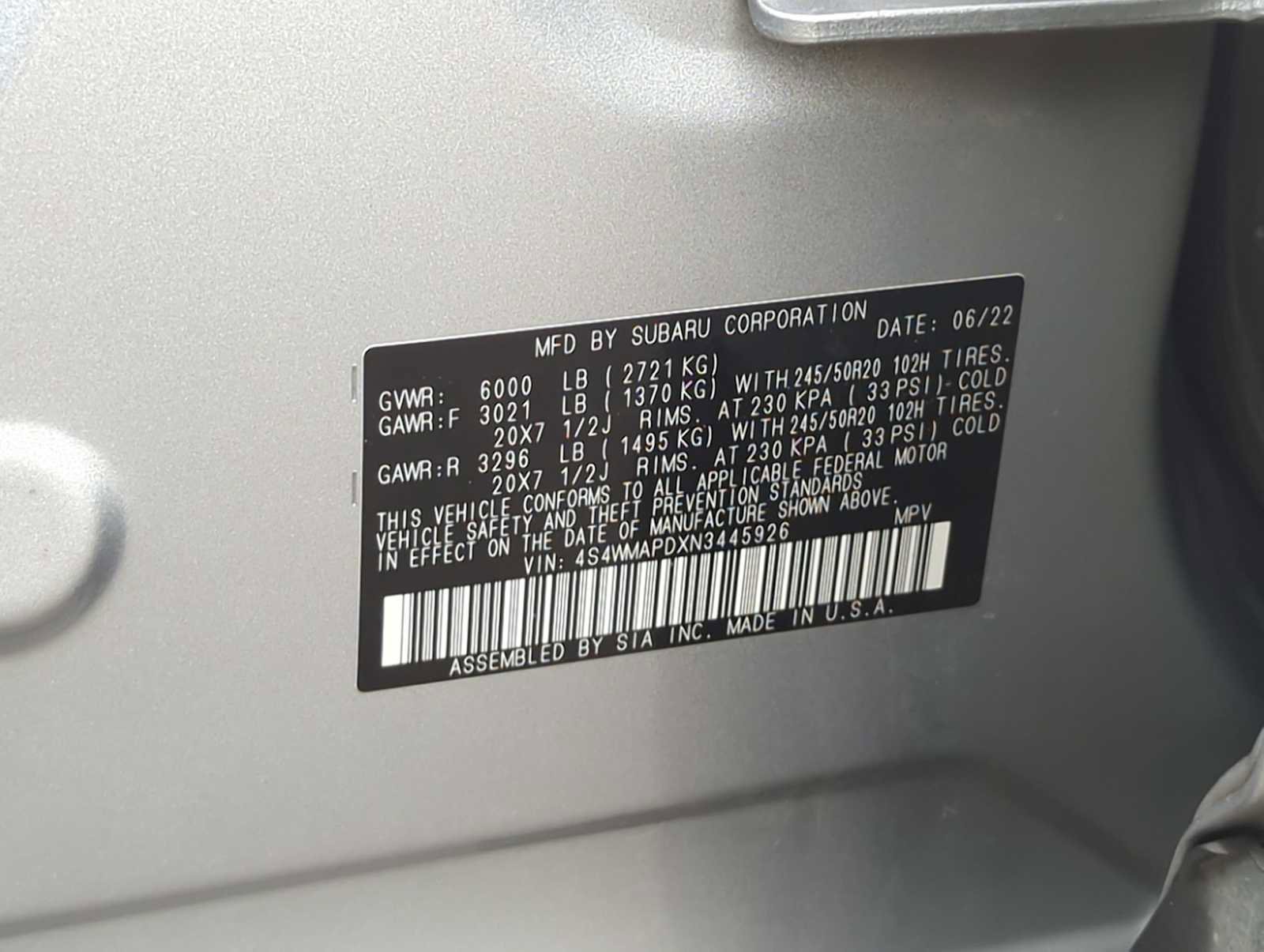 Used 2022 Subaru Ascent Limited w/ Technology Package image 38