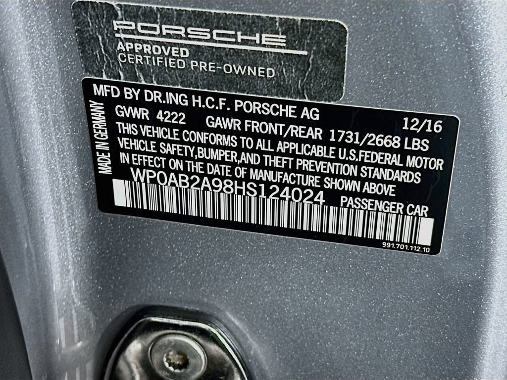 Certified 2017 Porsche 911 Carrera S RWD image 33
