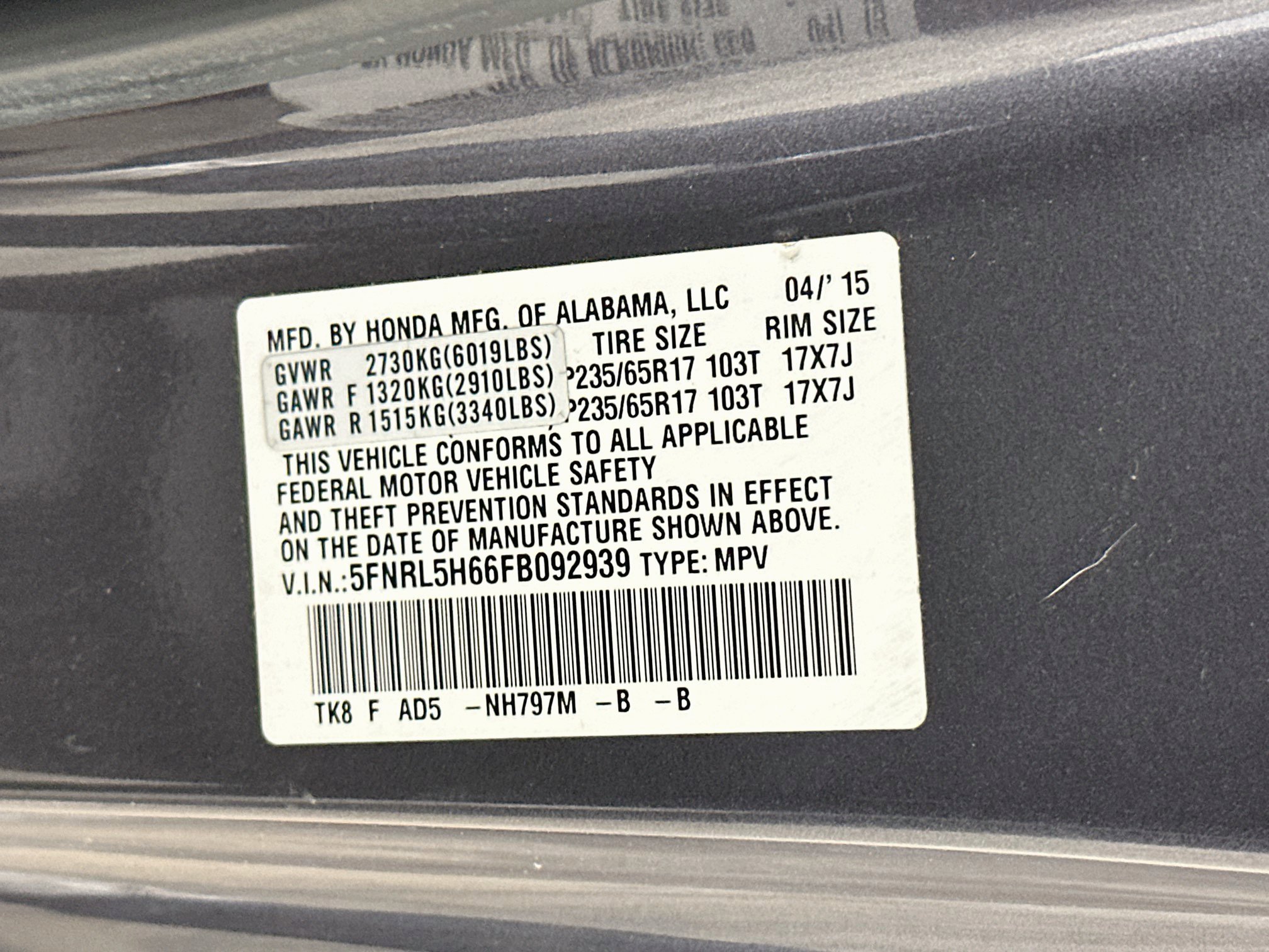 Used 2015 Honda Odyssey EX-L image 12