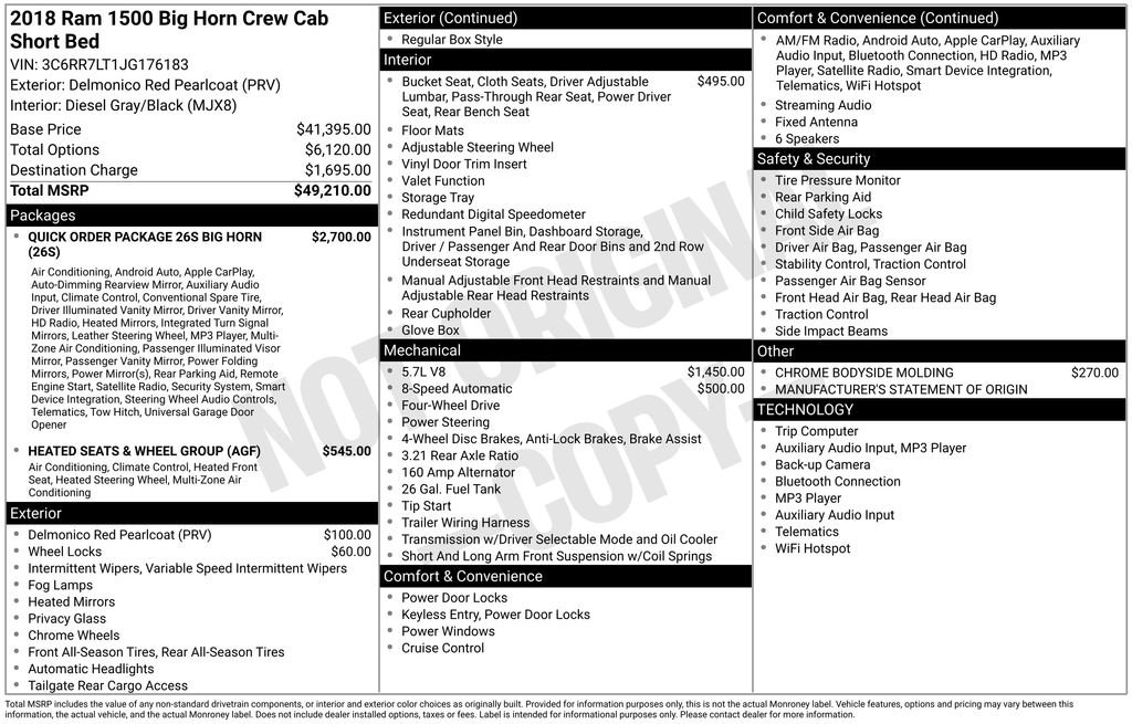 Used 2018 RAM 1500 Big Horn AWD/4WD image 30