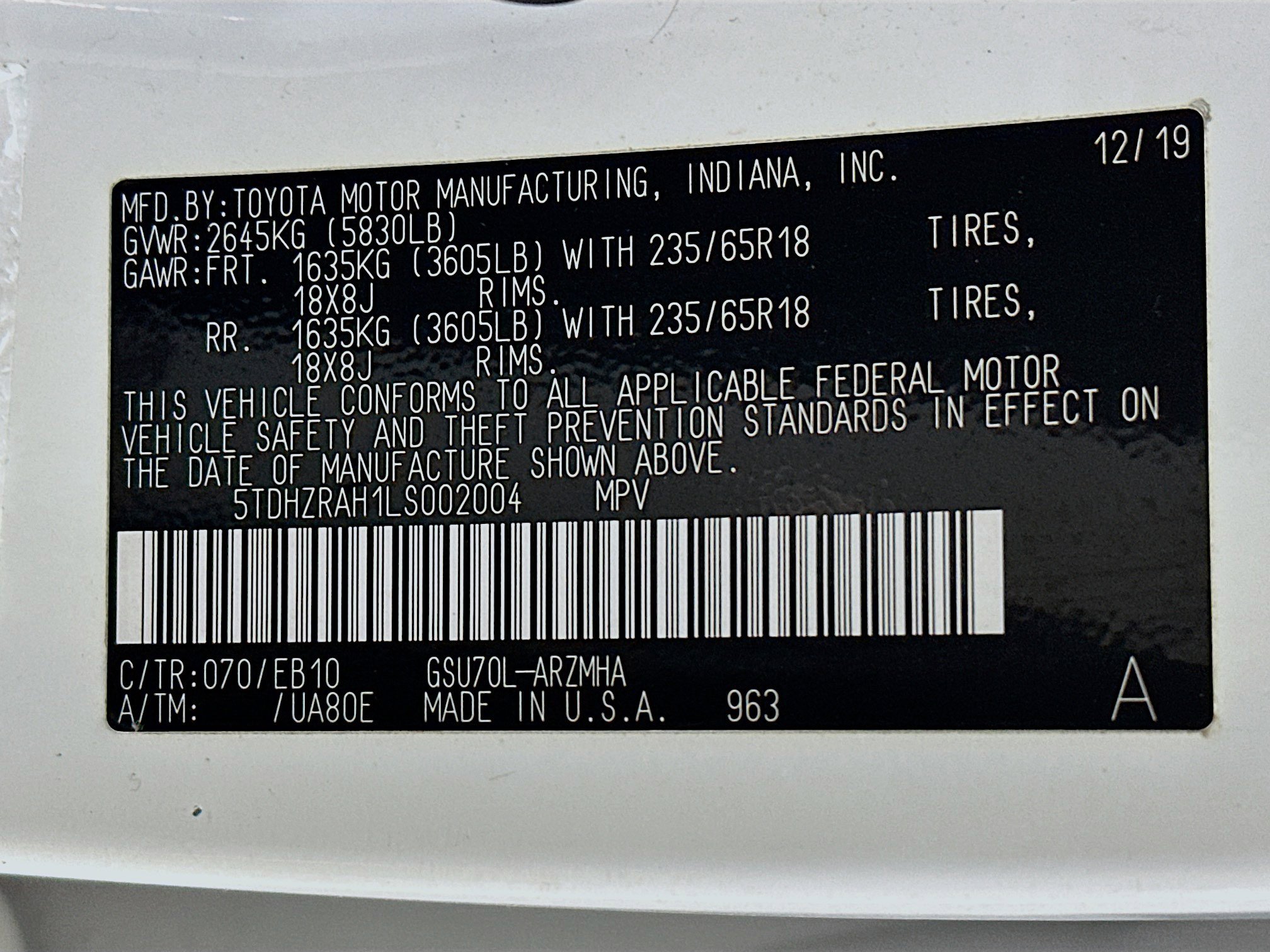 Used 2020 Toyota Highlander XLE image 12