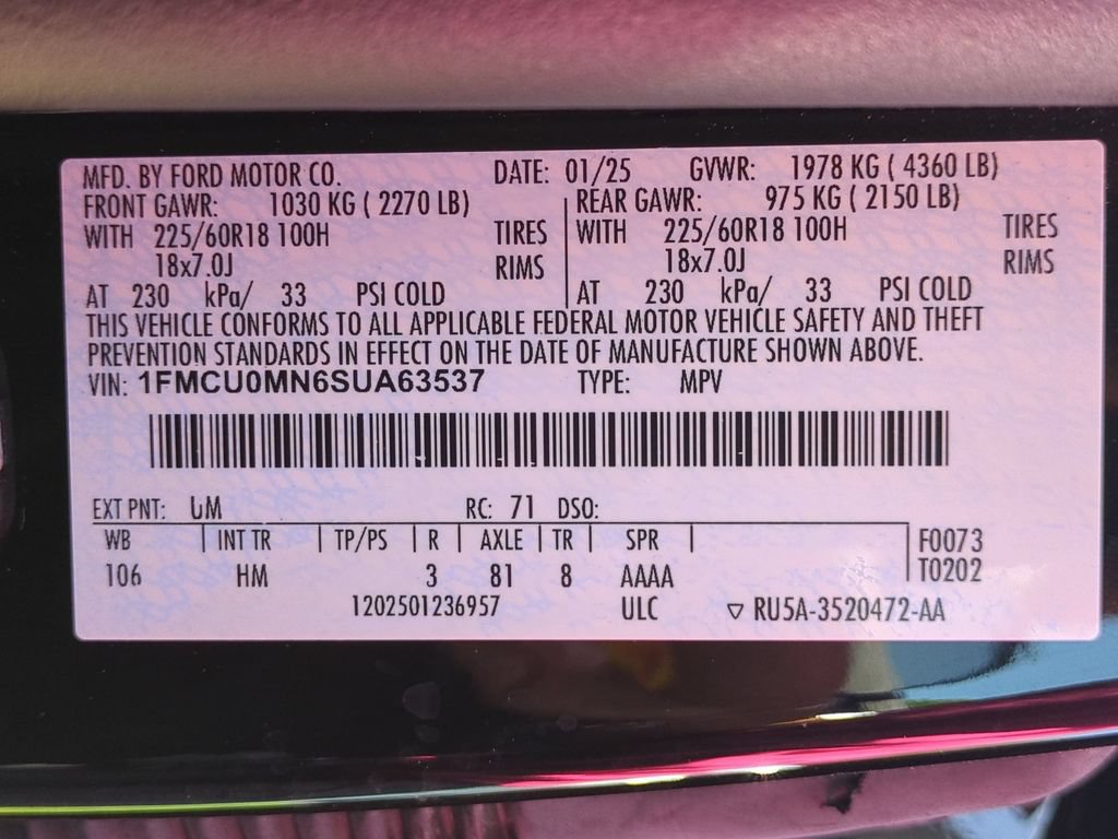 Used 2025 Ford Escape ST-Line FWD image 35