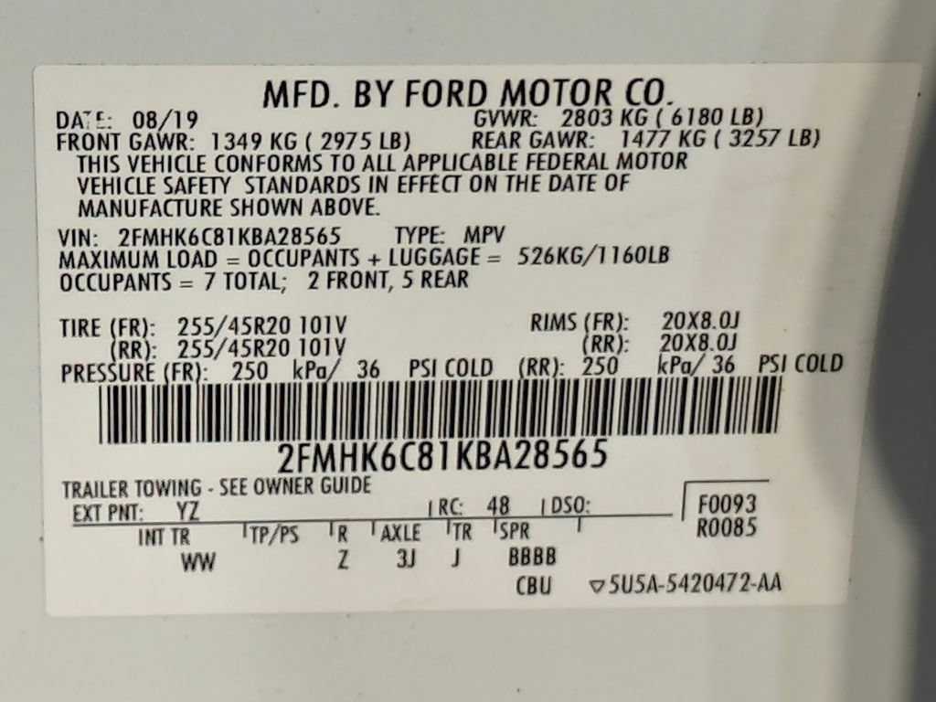 Used 2019 Ford Flex SEL w/ Equipment Group 202A AWD/4WD image 65