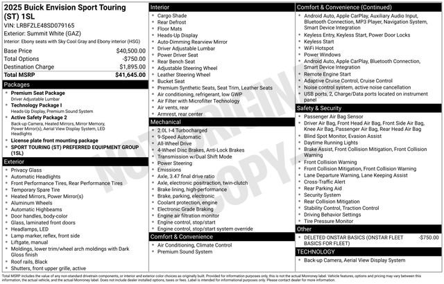 Used 2025 Buick Envision Sport Touring image 12