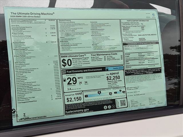 New 2026 BMW 330i xDrive Sedan w/ M Sport Package AWD/4WD image 18