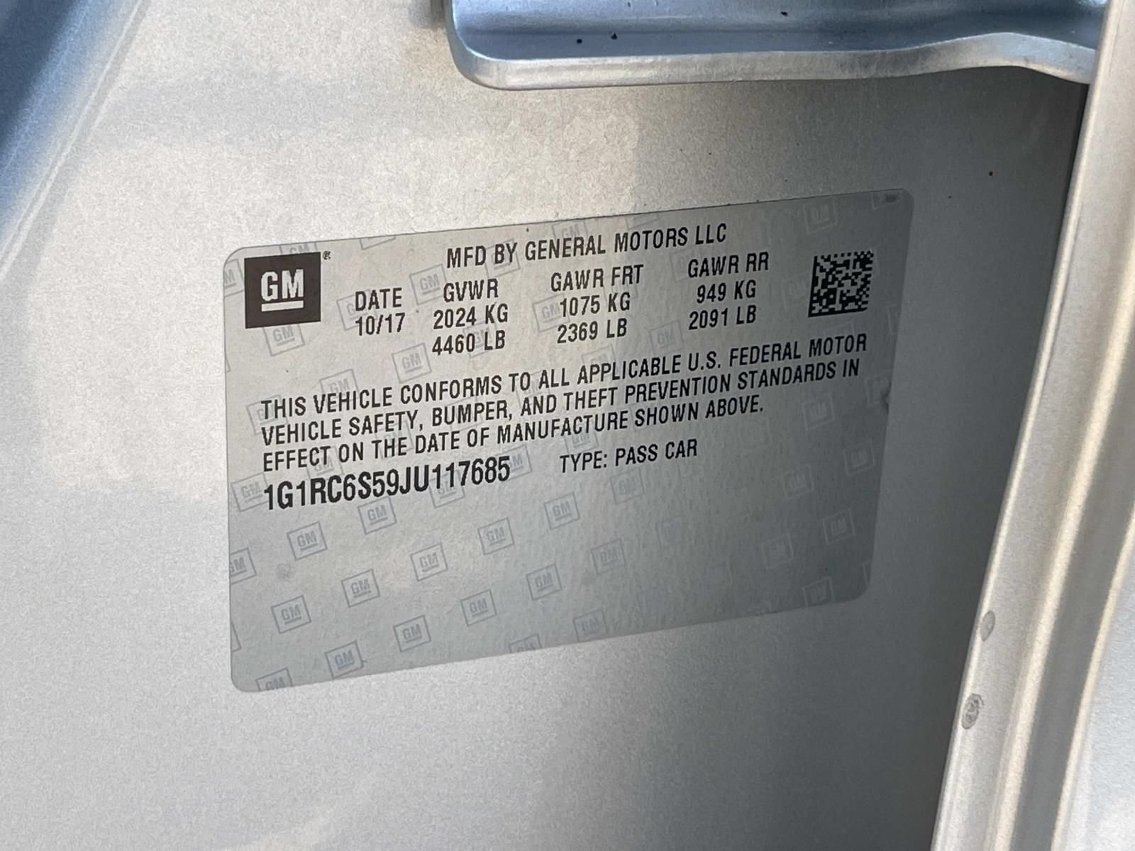 Used 2018 Chevrolet Volt LT w/ LT Driver Confidence Package FWD image 12