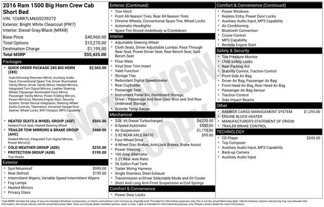 Used 2016 RAM 1500 Big Horn image 2