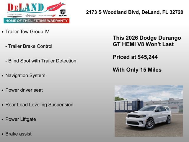 New 2026 Dodge Durango GT image 12