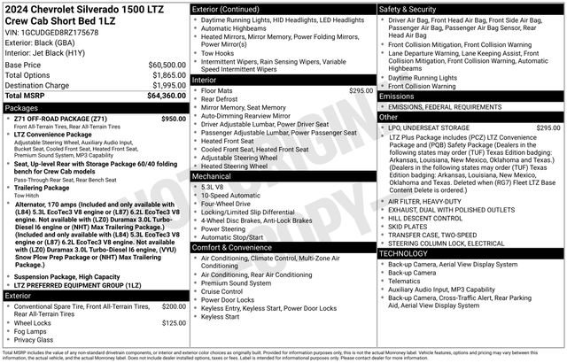 Certified 2024 Chevrolet Silverado 1500 LTZ w/ Z71 Off-Road Package image 7