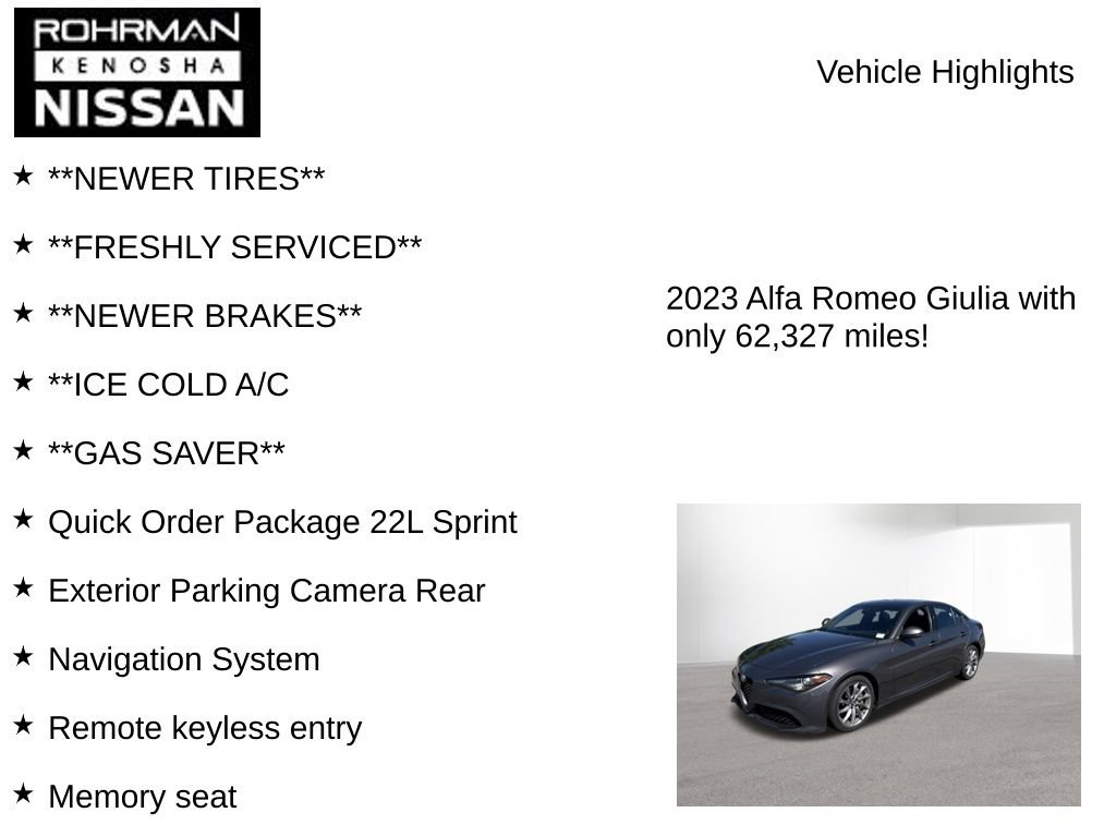 Used 2023 Alfa Romeo Giulia Sprint RWD image 8