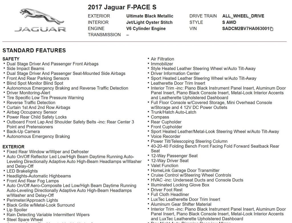 Used 2017 Jaguar F-PACE S image 17