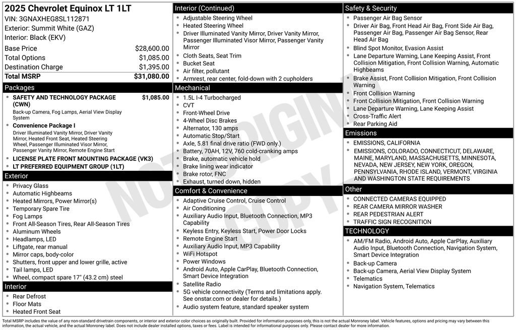 New 2025 Chevrolet Equinox LT w/ Safety and Technology Package image 18