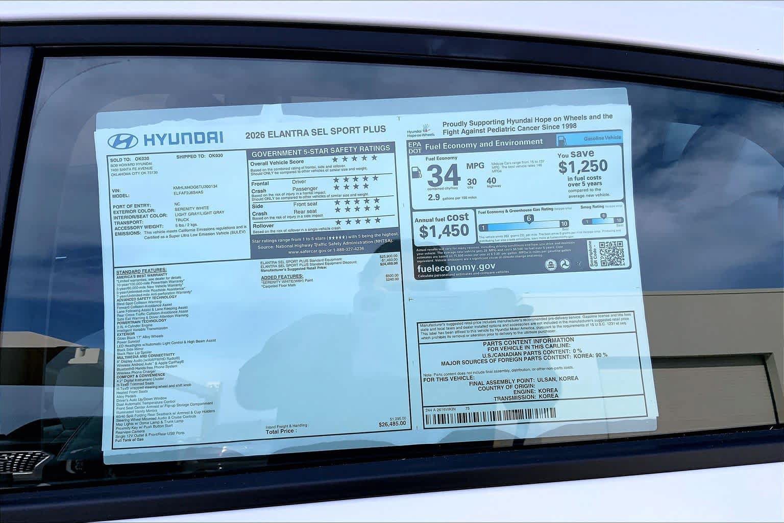 New 2026 Hyundai Elantra SEL Sport FWD image 18