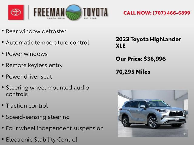 Used 2023 Toyota Highlander XLE AWD/4WD image 13