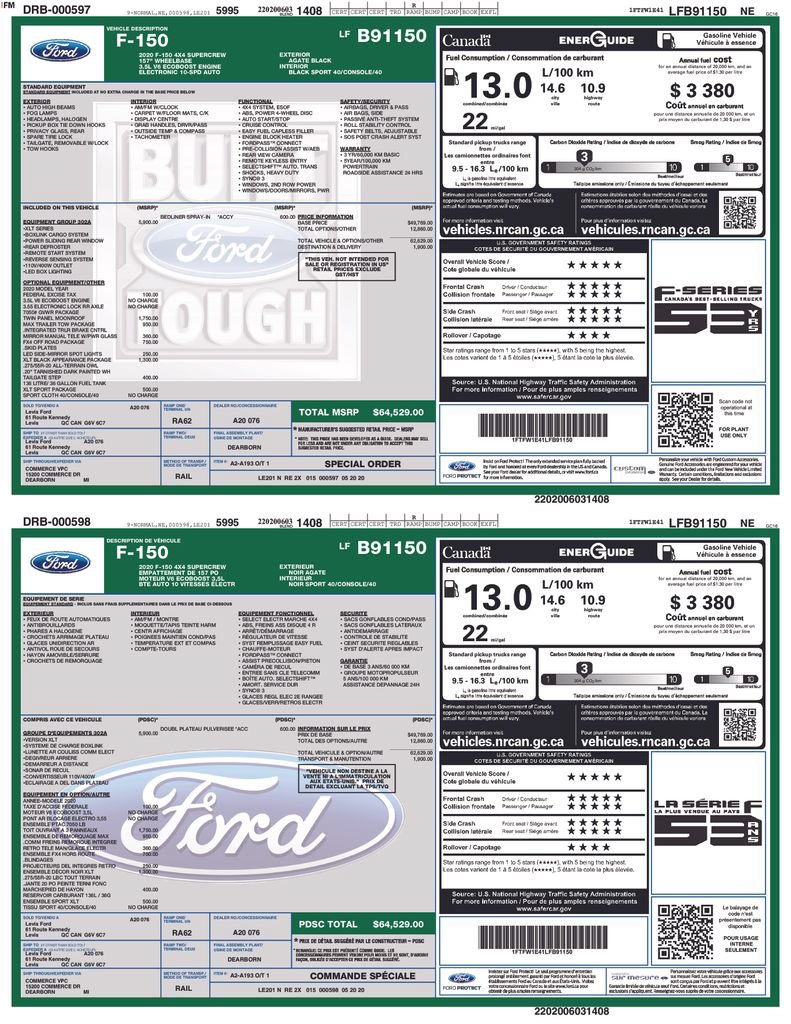 Used 2020 Ford F150 XLT w/ Equipment Group 302A Luxury AWD/4WD image 42