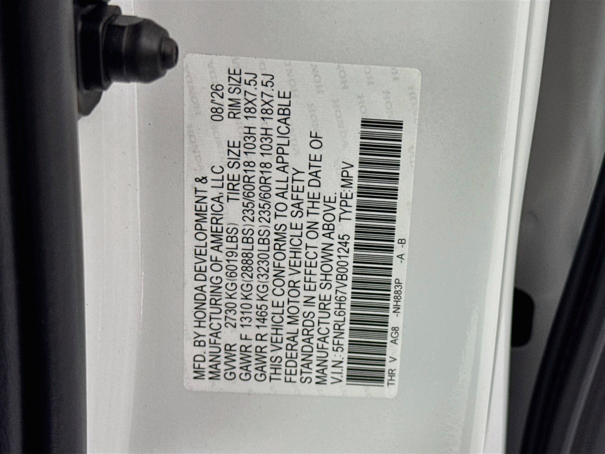 New 2027 Honda Odyssey EX-L image 33