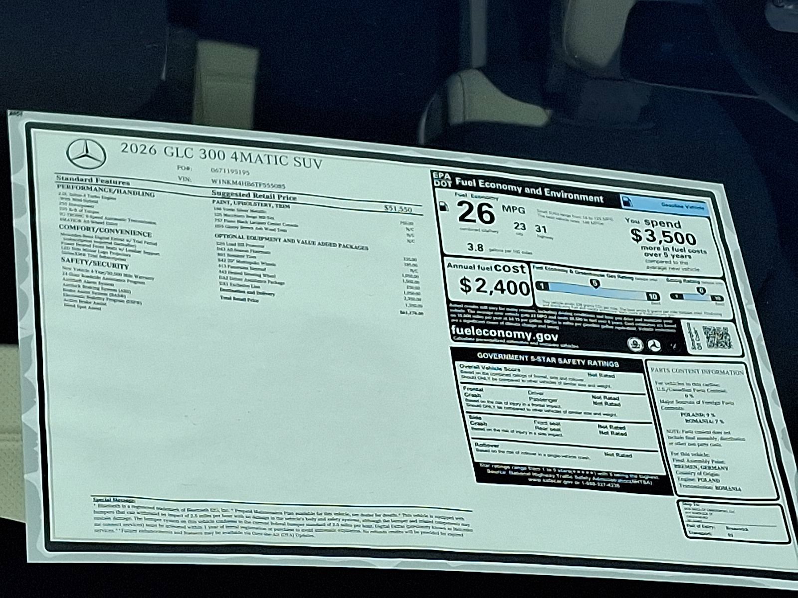 New 2026 Mercedes-Benz GLC 300 4MATIC image 19