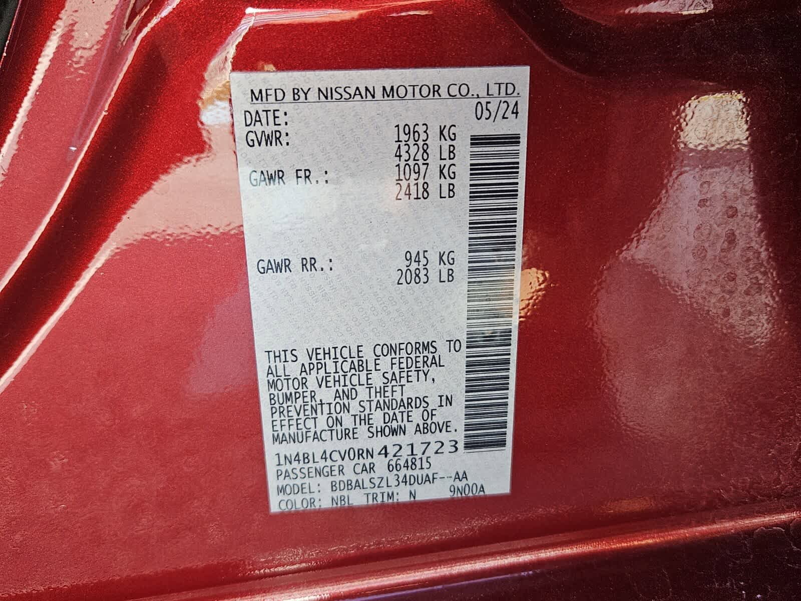 Used 2024 Nissan Altima 2.5 SR w/ SR Premium Package FWD image 7