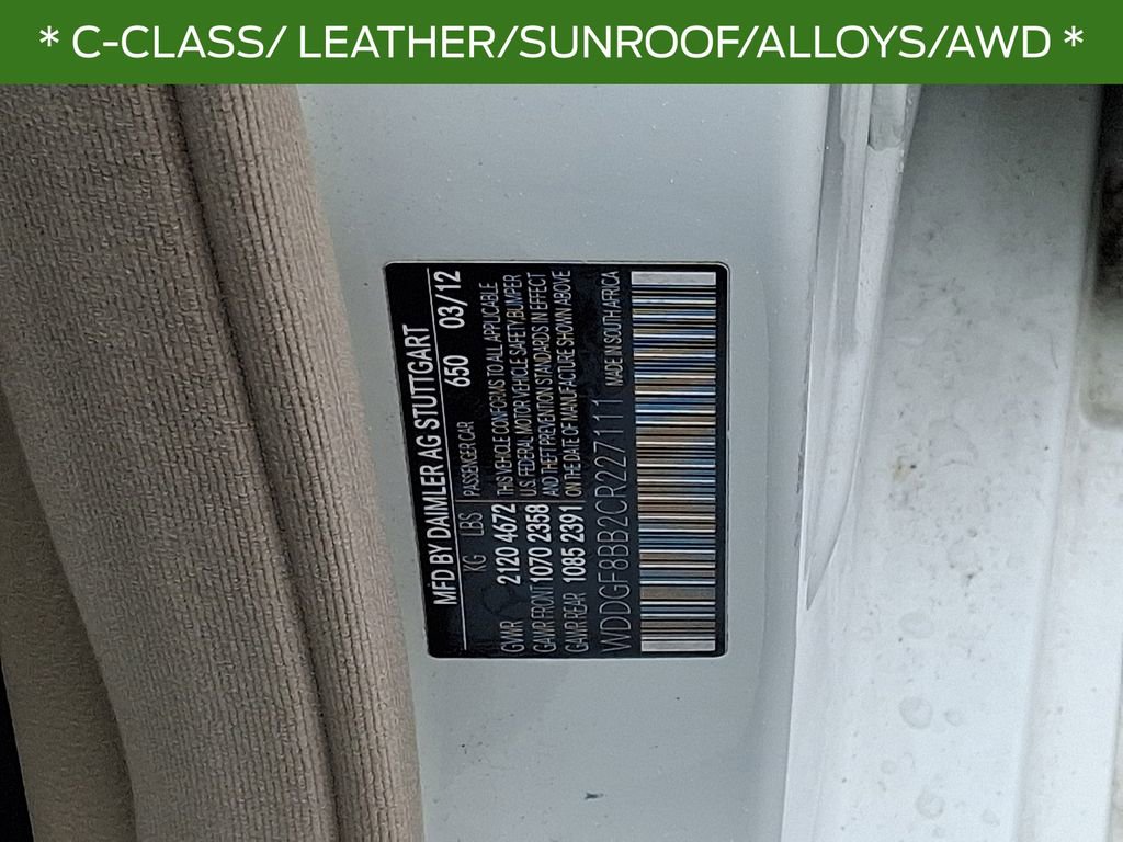 Used 2012 Mercedes-Benz C 300 4MATIC Sedan image 26