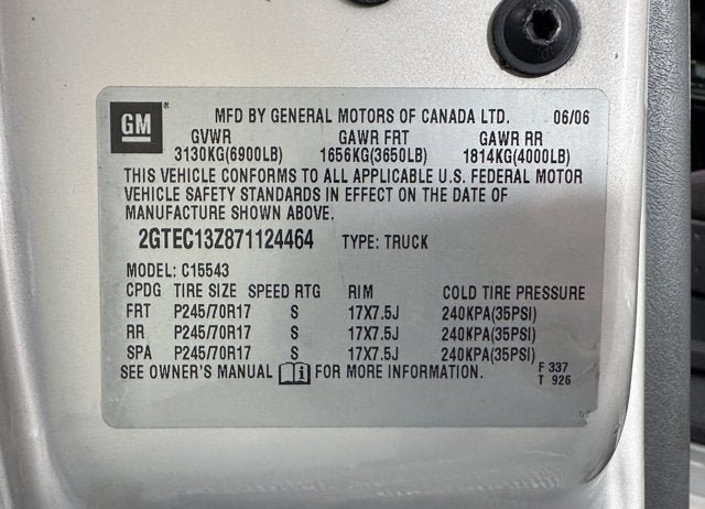 Used 2007 GMC Sierra 1500 SLE w/ Crew Cab Value Package RWD image 12