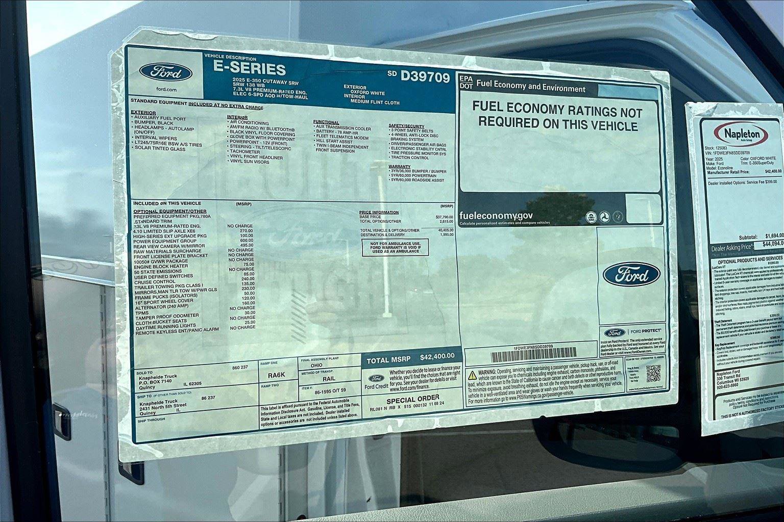 New 2025 Ford E-350 and Econoline 350 Super Duty w/ Power Equipment Group image 14