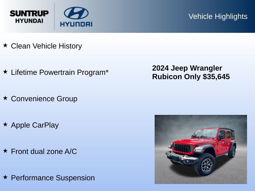 Used 2024 Jeep Wrangler Unlimited Rubicon w/ Convenience Group image 8