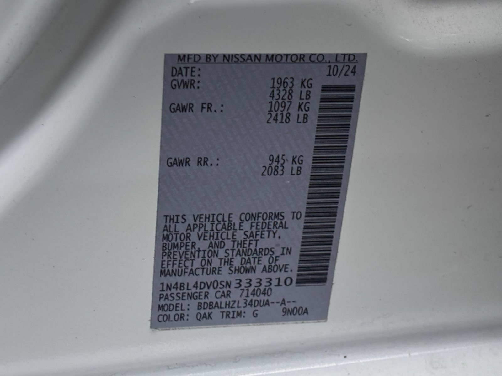 Used 2025 Nissan Altima 2.5 SV FWD image 21