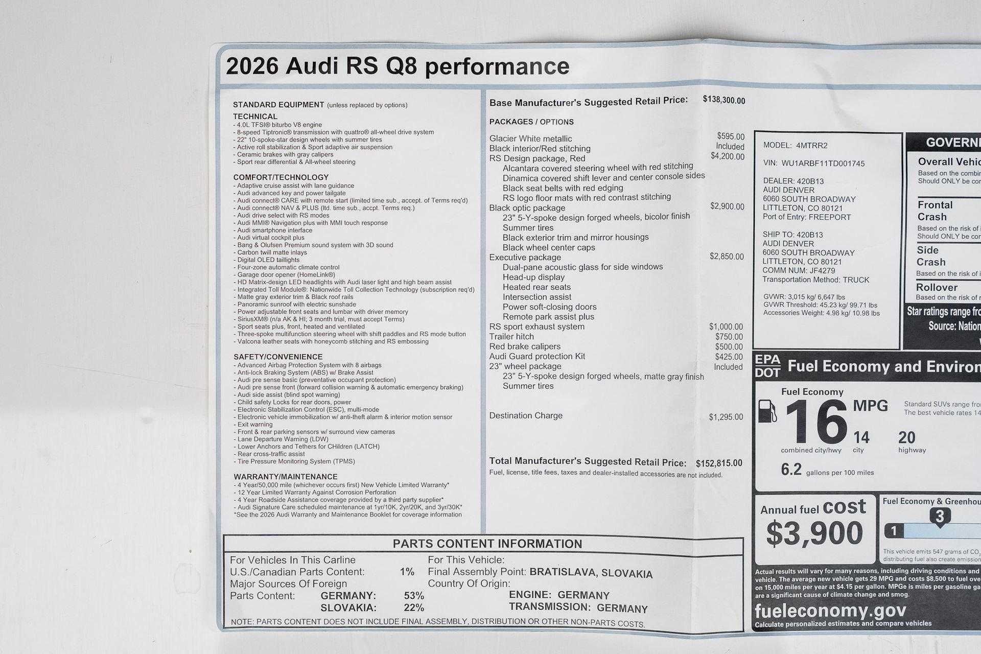 Used 2026 Audi RS Q8 performance AWD/4WD image 84