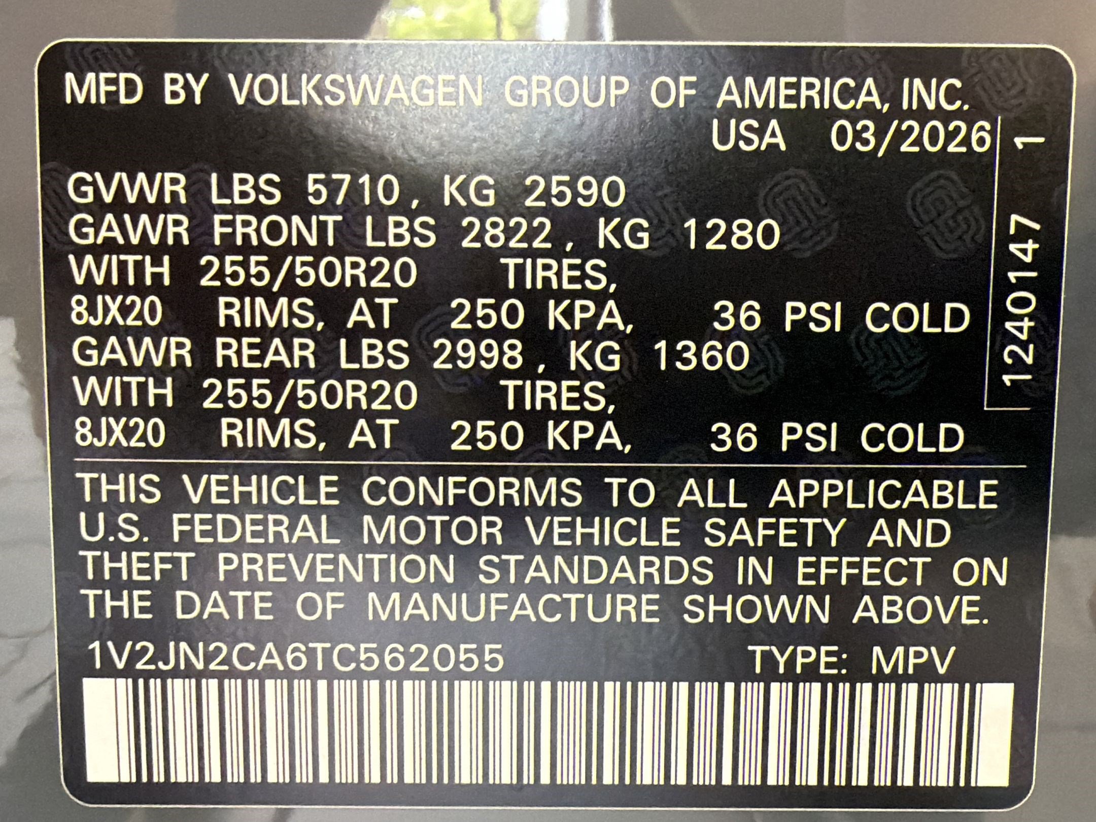 New 2026 Volkswagen Atlas SE FWD image 19