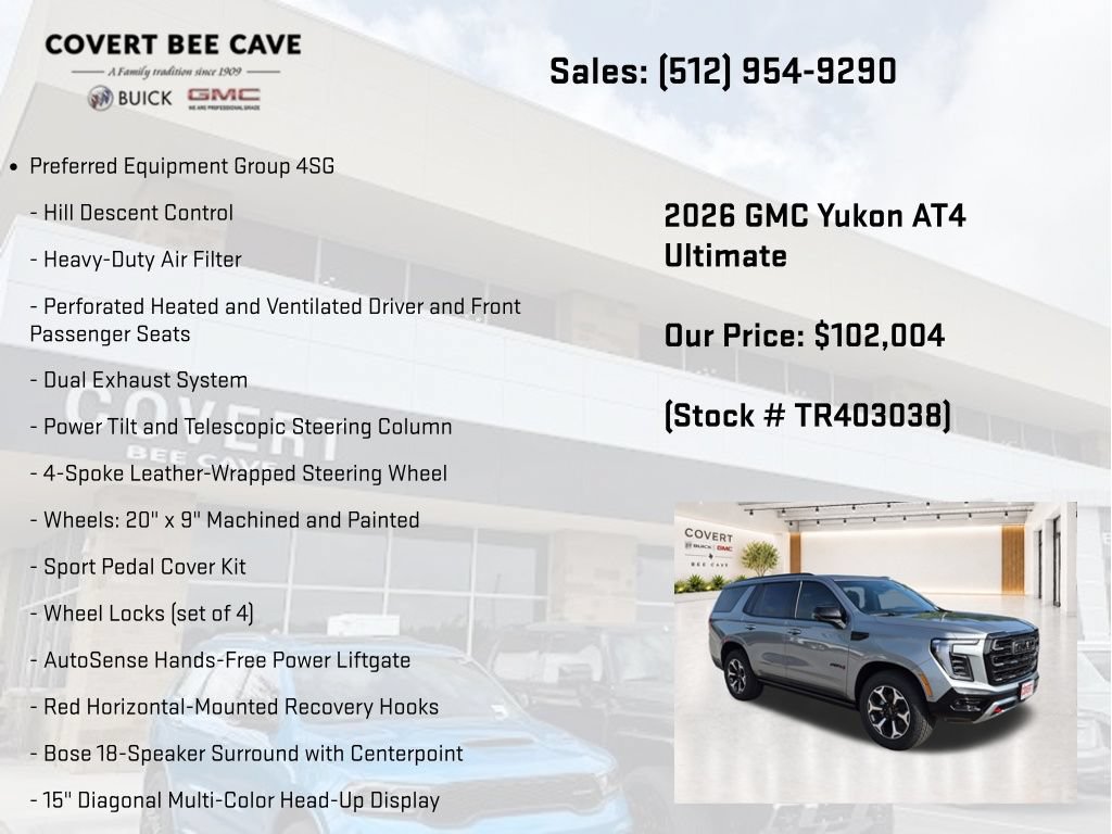 New 2026 GMC Yukon AT4 Ultimate AWD/4WD image 13