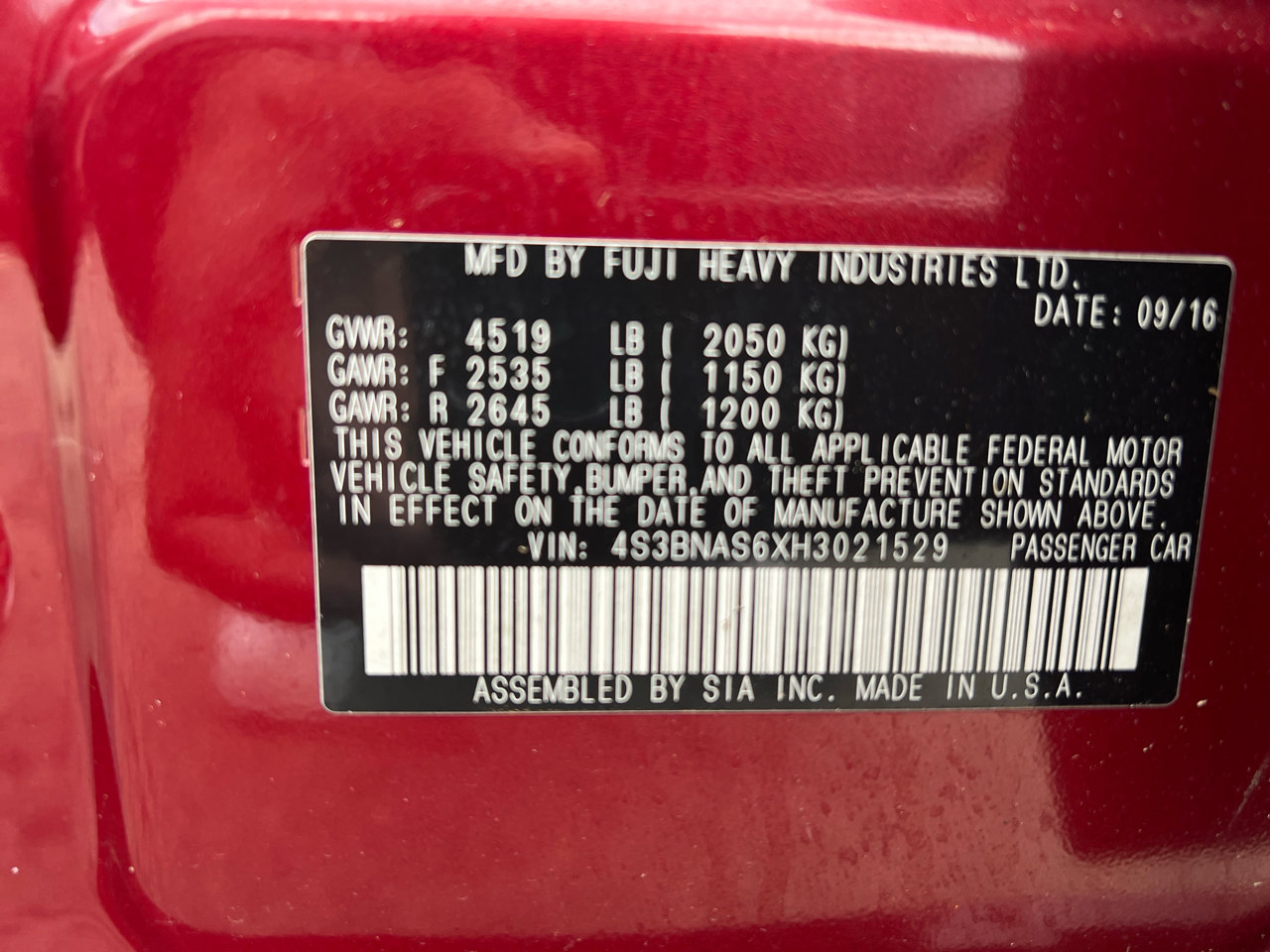 Used 2017 Subaru Legacy 2.5i Sport image 35