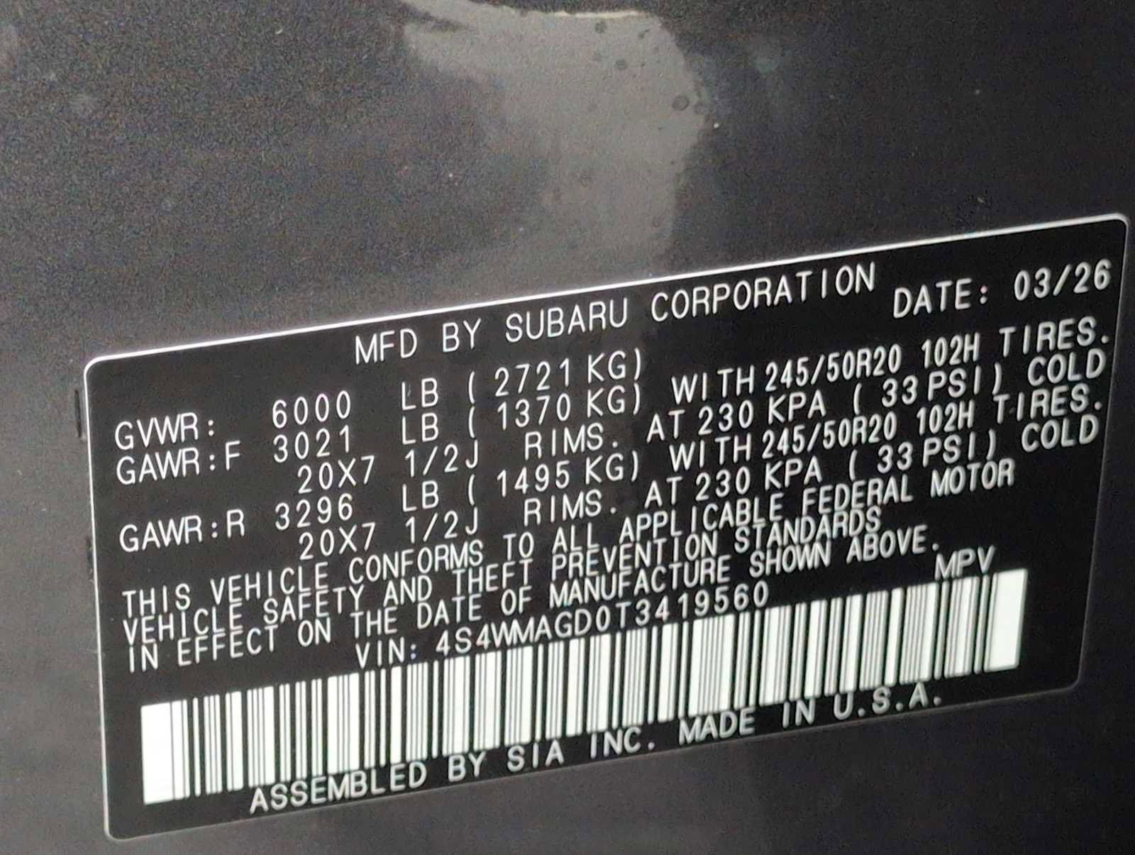 New 2026 Subaru Ascent Limited AWD/4WD image 33