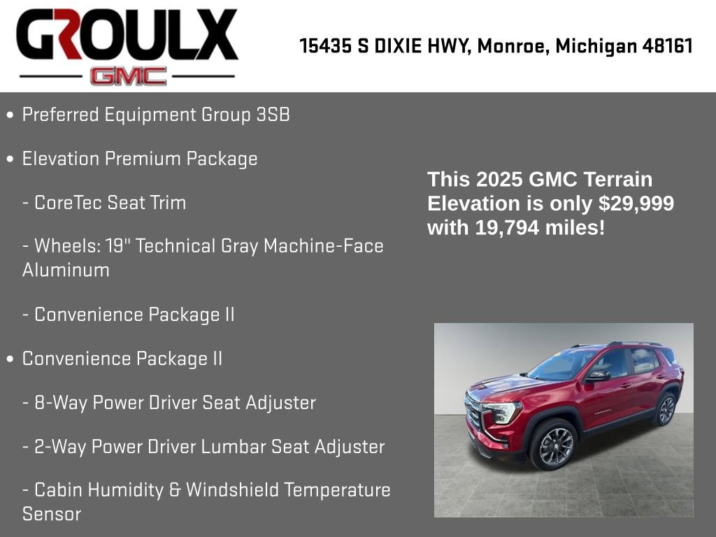 Used 2025 GMC Terrain Elevation w/ Elevation Premium Package AWD/4WD image 8