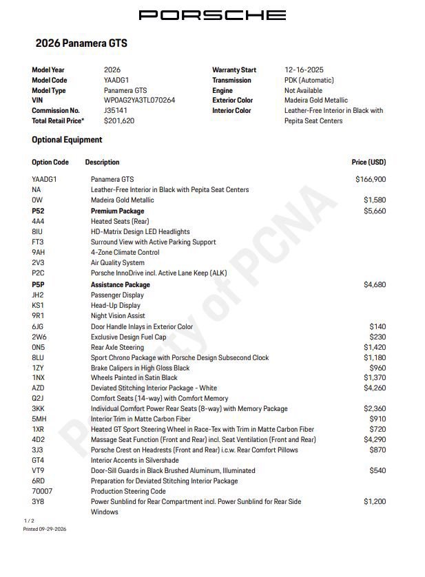 Certified 2026 Porsche Panamera GTS AWD/4WD image 6