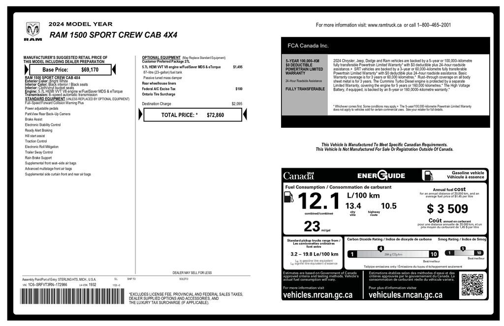 Used 2024 RAM 1500 Sport image 3