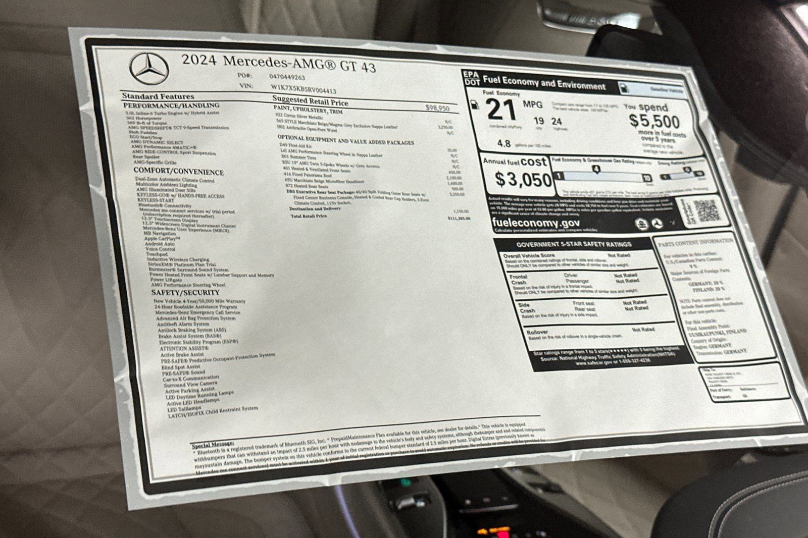 Certified 2024 Mercedes-Benz AMG GT 43 image 29