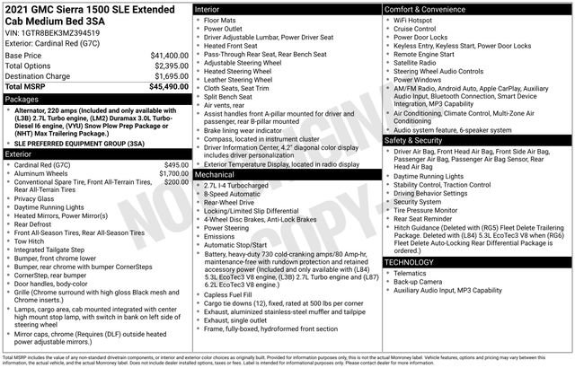 Used 2021 GMC Sierra 1500 SLE image 4