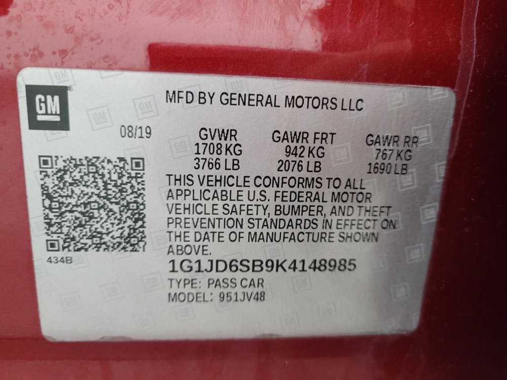 Used 2019 Chevrolet Sonic LT w/ Convenience Package image 33