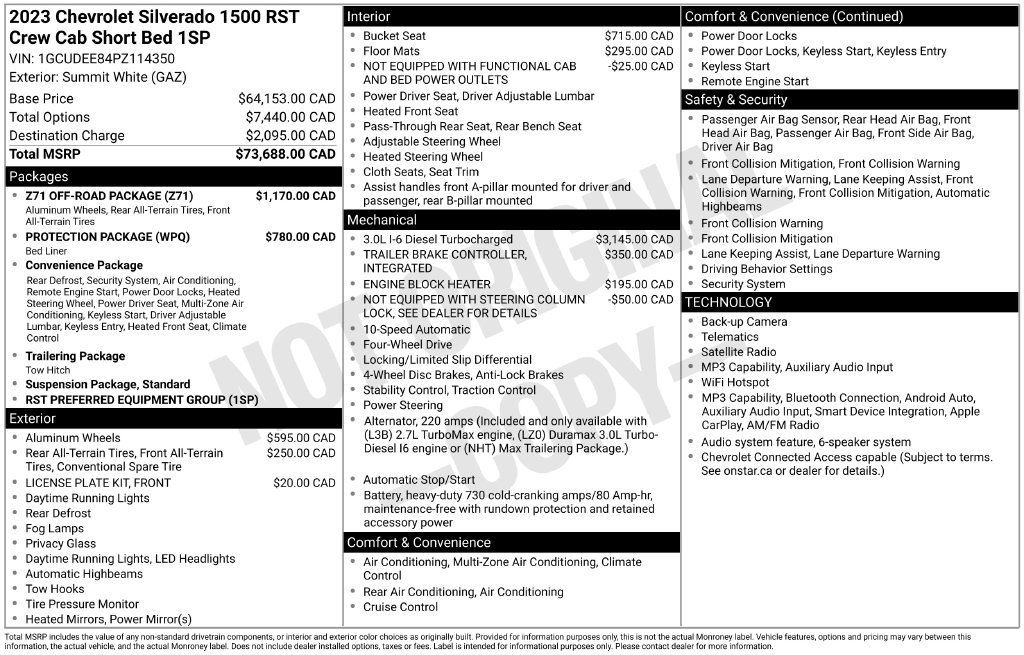 Used 2023 Chevrolet Silverado 1500 RST w/ Z71 Off-Road Package AWD/4WD image 10