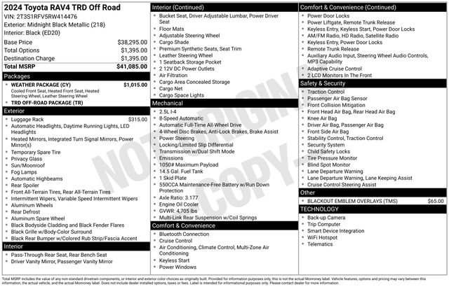 Used 2024 Toyota RAV4 TRD Off-Road w/ Weather Package AWD/4WD image 36