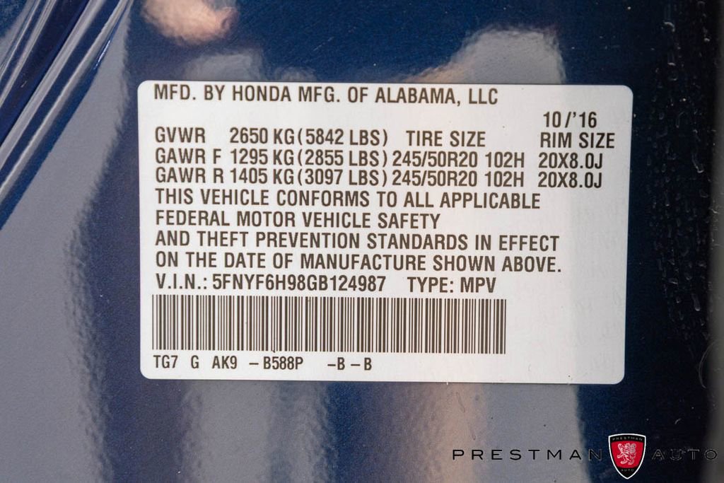 Used 2016 Honda Pilot Touring image 47