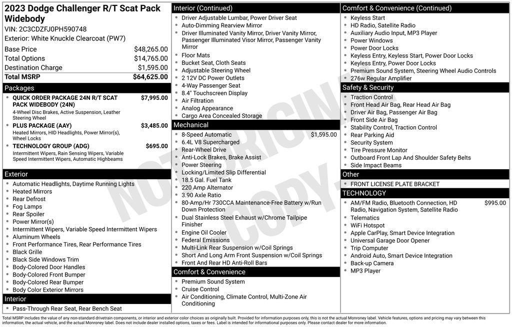 Used 2023 Dodge Challenger R/T Scat Pack RWD image 28