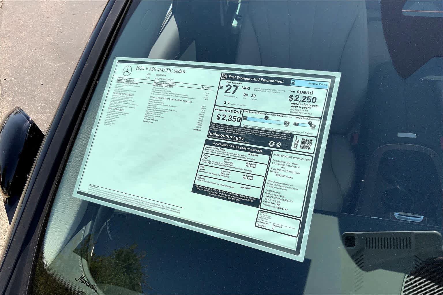 New 2025 Mercedes-Benz E 350 4MATIC Sedan image 20