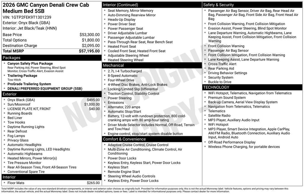 New 2026 GMC Canyon Denali AWD/4WD image 6