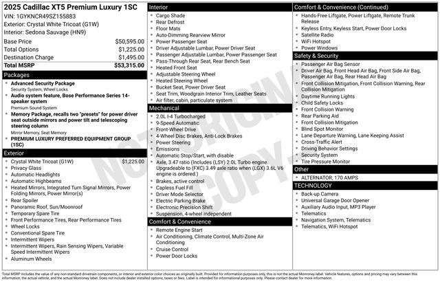 Certified 2025 Cadillac XT5 Premium Luxury FWD image 31