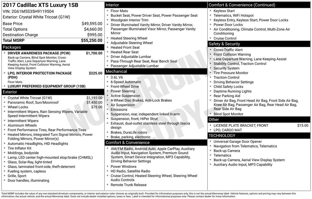 Used 2017 Cadillac XTS Luxury w/ Driver Awareness Package image 15